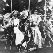 Picture Of A Merry Go Round At The Deepwater Races 1910